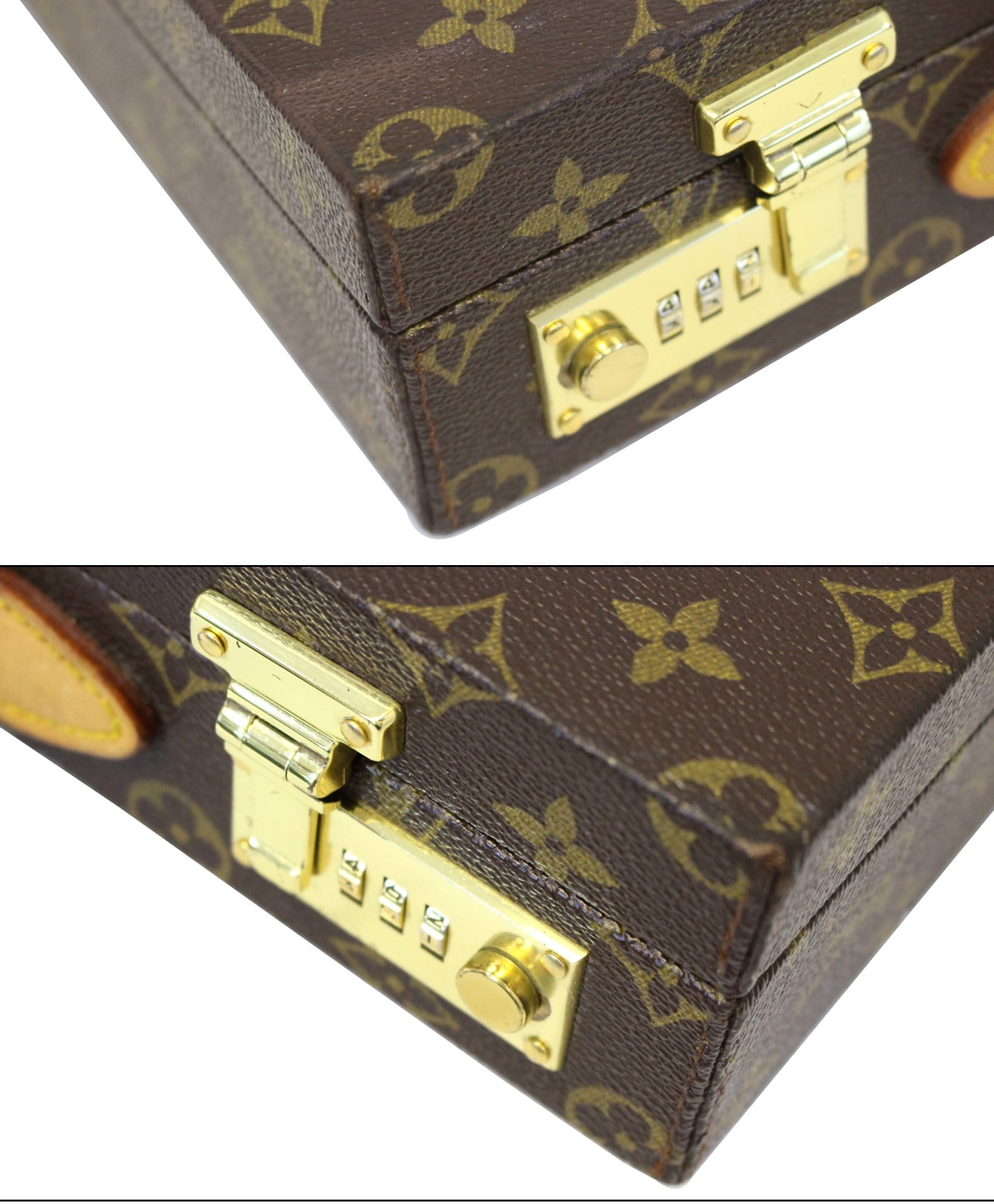LOUIS VUITTON 'Président' briefcase in brown monogram canvas and