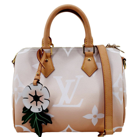 LOUIS VUITTON Speedy Bandouliere 25 By The Pool Giant Monogram Shoulder Bag Brume