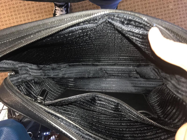  Prada Saffiano Leather Laptop Bag - interior pocket view