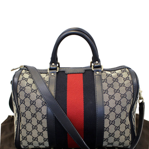 GUCCI Web Medium Original GG Boston Bag with Signature Web 247205