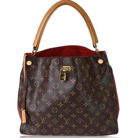 LOUIS VUITTON Gaia Monogram Canvas Shoulder Bag Brown