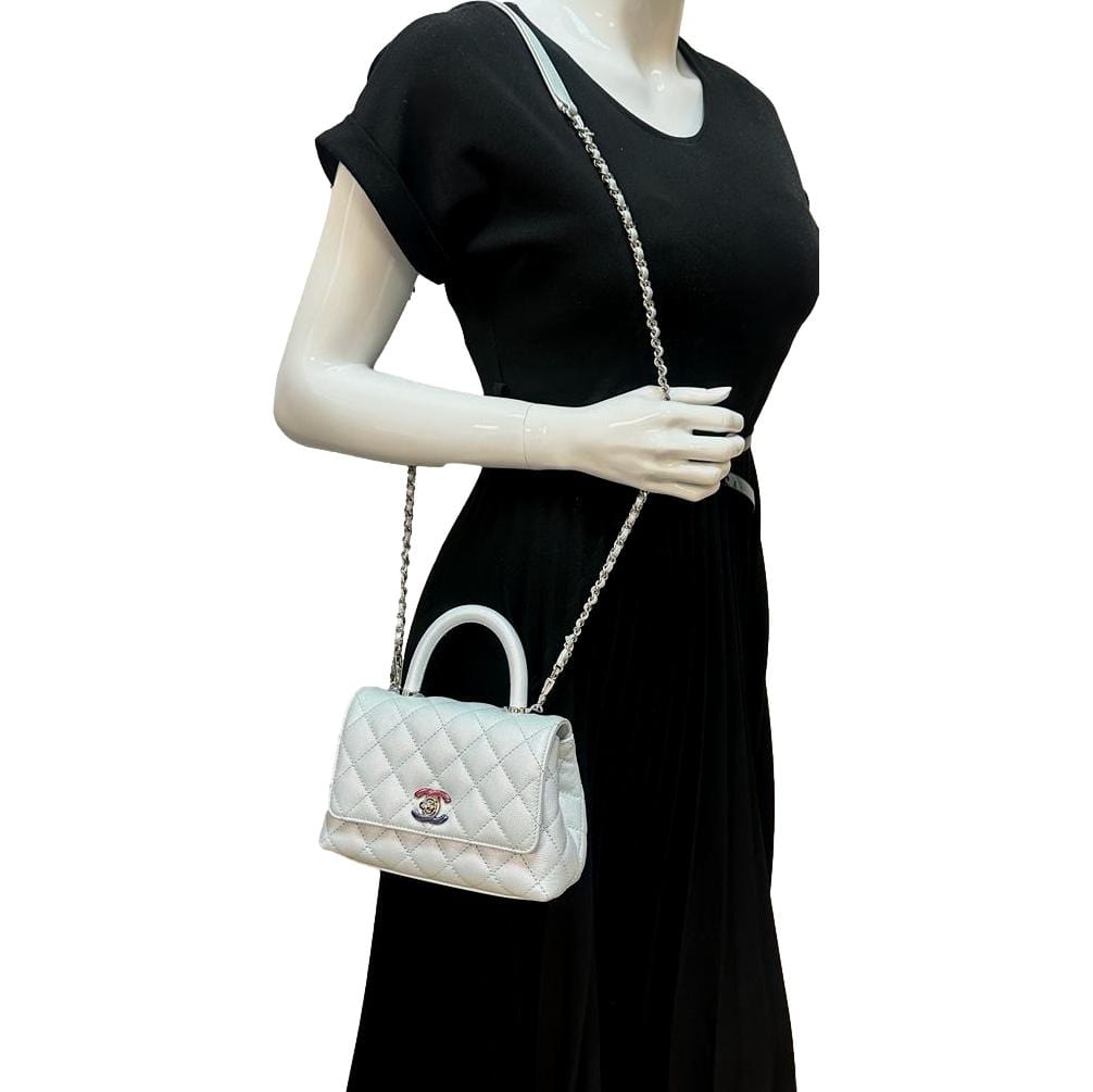 chanel crossbody with top handle handbag