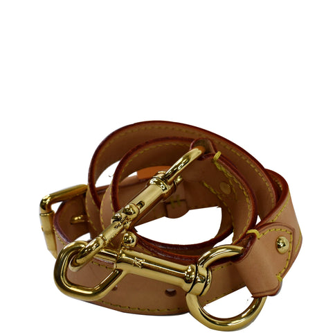 LOUIS VUITTON Leather Shoulder Strap Beige