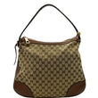 GUCCI Large Bree GG Canvas Hobo Bag Brown 449244
