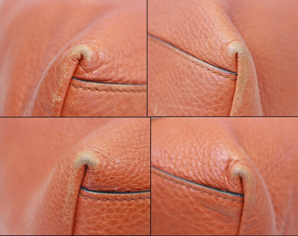 GUCCI Soho Pebbled Leather Chain Shoulder Bag Red 308982-US