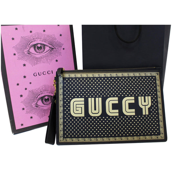 Gucci Guccy Star Print Leather - Gucci Clutch Bag - price