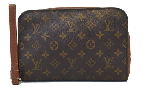 LOUIS VUITTON Monogram Canvas Orsay Brown Clutch