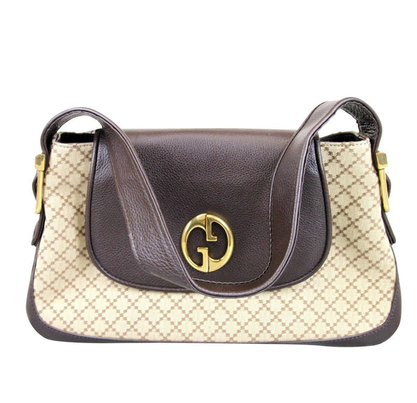 Gucci "1973" Diamante Canvas Tote Handbag Shoulder Bag E1451 - Dallas Designer Handbags