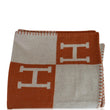 HERMES Avalon Throw Wool Blanket Orange