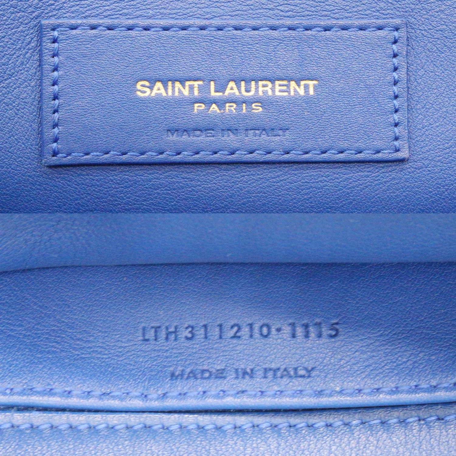 SAINT LAURENT Textured Leather Classic Small Cabas Y Bag Black 94256