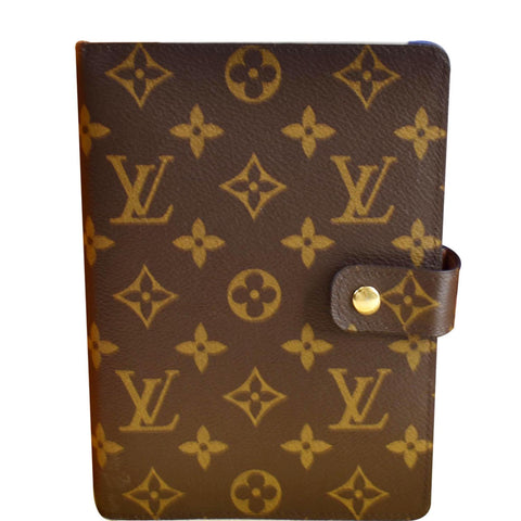 LOUIS VUITTON Agenda MM Monogram Canvas Planner Cover Brown