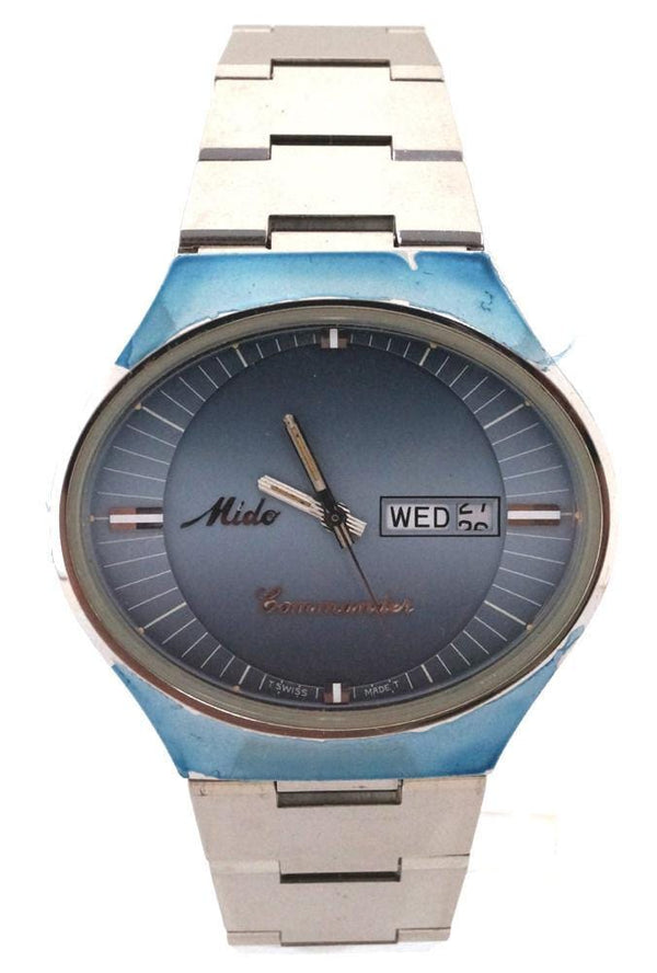 Mido Commander Automatic Blue SS Day/Date Swiss Watch