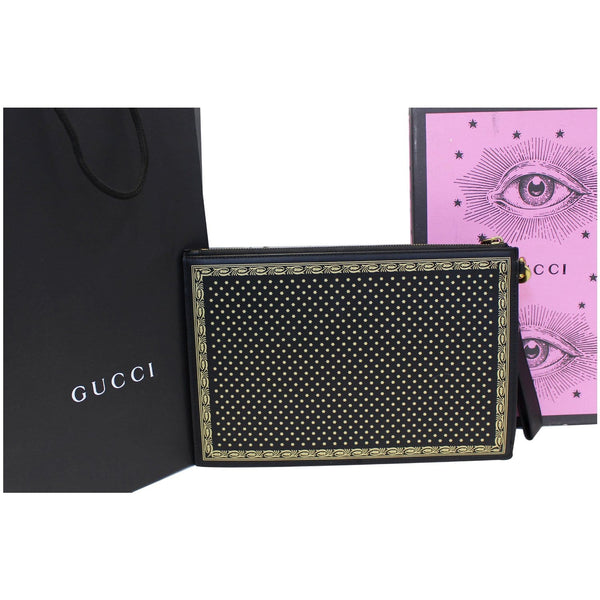 Gucci Guccy Star Print Leather - Gucci Clutch Bag for sale