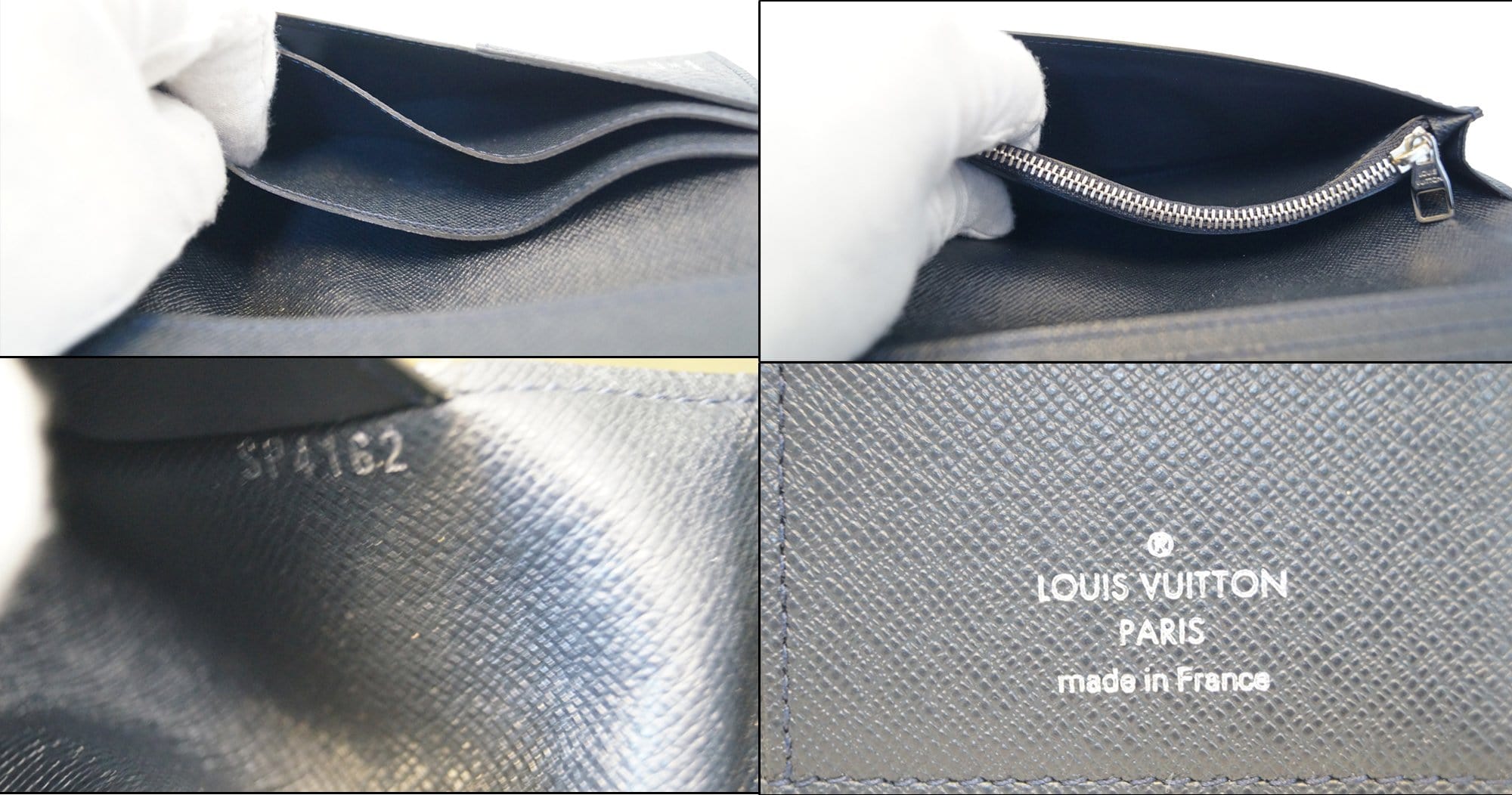 Louis Vuitton Green Brazza Taiga Leather Checkbook Wallet