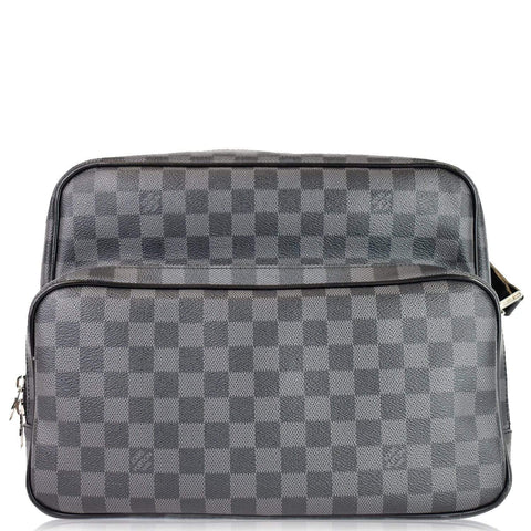 LOUIS VUITTON Sac Leoh Damier Graphite Messenger Bag Black - 20% OFF