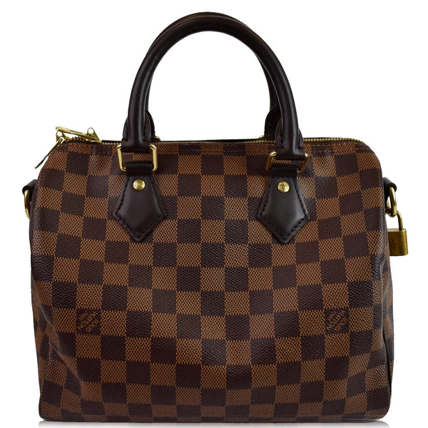 Louis Vuitton Speedy 25 Bandouliere Damier Ebene Bag - brown outlook