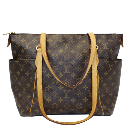 LOUIS VUITTON Totally MM Monogram Canvas Tote Shoulder Bag Brown