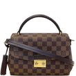 LOUIS VUITTON Croisette Damier Ebene Shoulder Crossbody Bag Brown