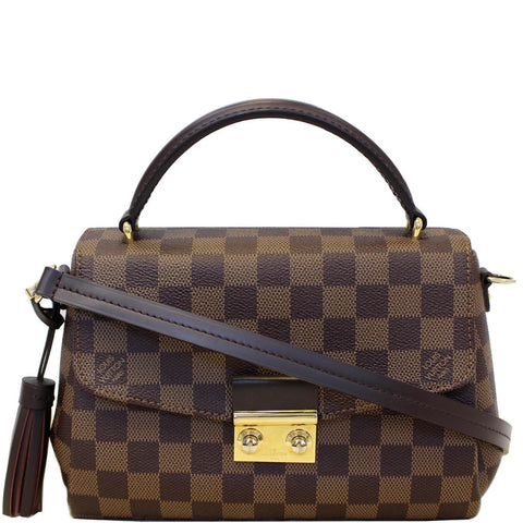 LOUIS VUITTON Croisette Damier Ebene Shoulder Crossbody Bag Brown
