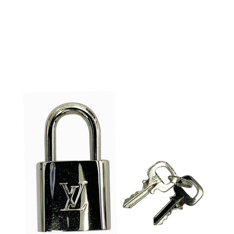 LOUIS VUITTON Padlock and 2 Keys Silver Bag Charm Number 322