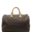 LOUIS VUITTON Speedy 35 Bandouliere Monogram Canvas Shoulder Bag Brown