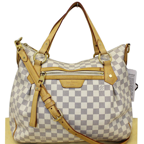 LOUIS VUITTON Evora MM Damier Azur Tote Shoulder Bag
