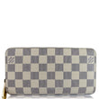 Louis Vuitton Damier Azur Zippy Long Wallet Women White
