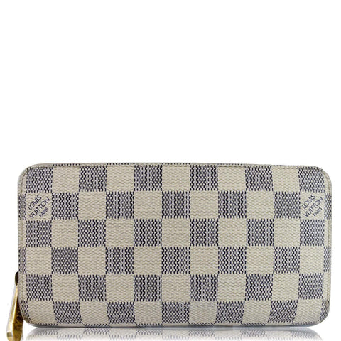 LOUIS VUITTON Damier Azur Zippy Long Wallet White - 15% OFF
