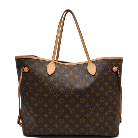 LOUIS VUITTON Neverfull GM Monogram Canvas Tote Bag Brown