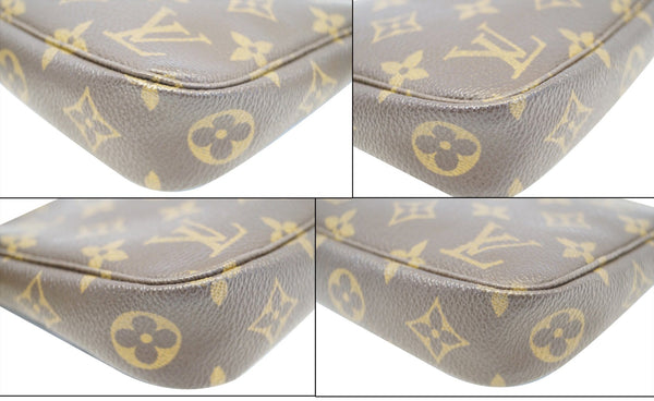 LOUIS VUITTON Brown Monogram Canvas Pochette Accessoires Pouch