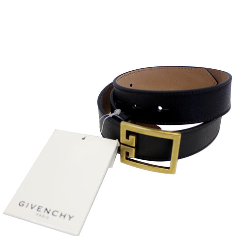 GIVENCHY Double G Logo Buckle Belt Black Size 38