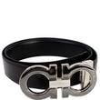SALVATORE FERRAGAMO Gancini Buckle Reversible Belt Black Size 43