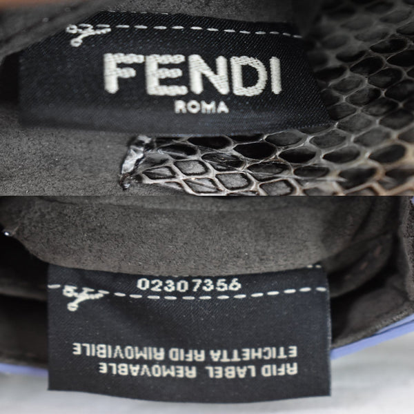 FENDI Baguette MicroWave Python Leather Chain Crossbody Bag Multi