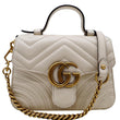 GUCCI GG Marmont Mini Top Handle Shoulder Bag White 547260