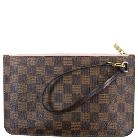 LOUIS VUITTON Pochette Wristlet Pouch Damier Ebene Neverfull MM/GM Brown