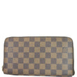 LOUIS VUITTON Zippy Damier Ebene Organizer Wallet Brown