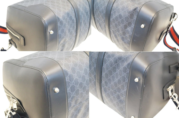 GUCCI Black Soft GG Supreme carry-on Duffle Travel Bag 478323