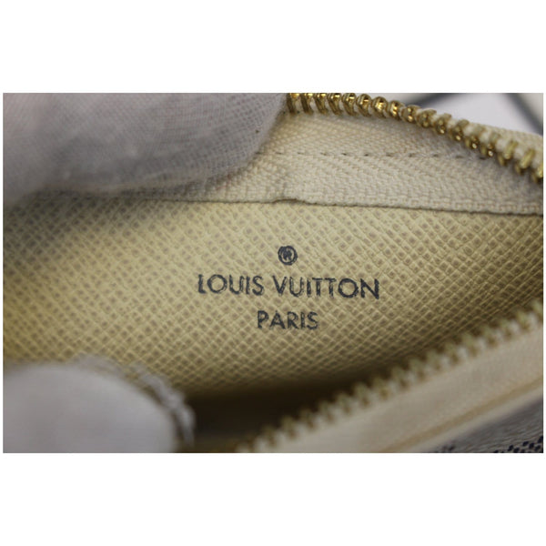 LOUIS VUITTON Pochette Key Cles Damier Azur Coin Case White