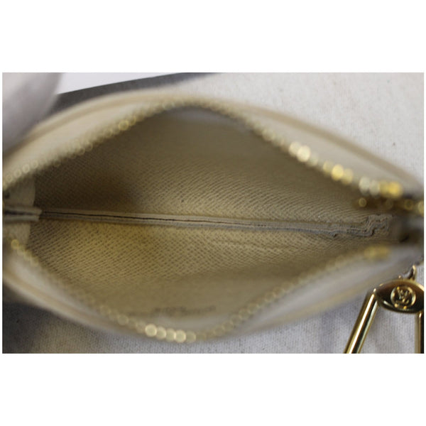 LOUIS VUITTON Pochette Key Cles Damier Azur Coin Case White