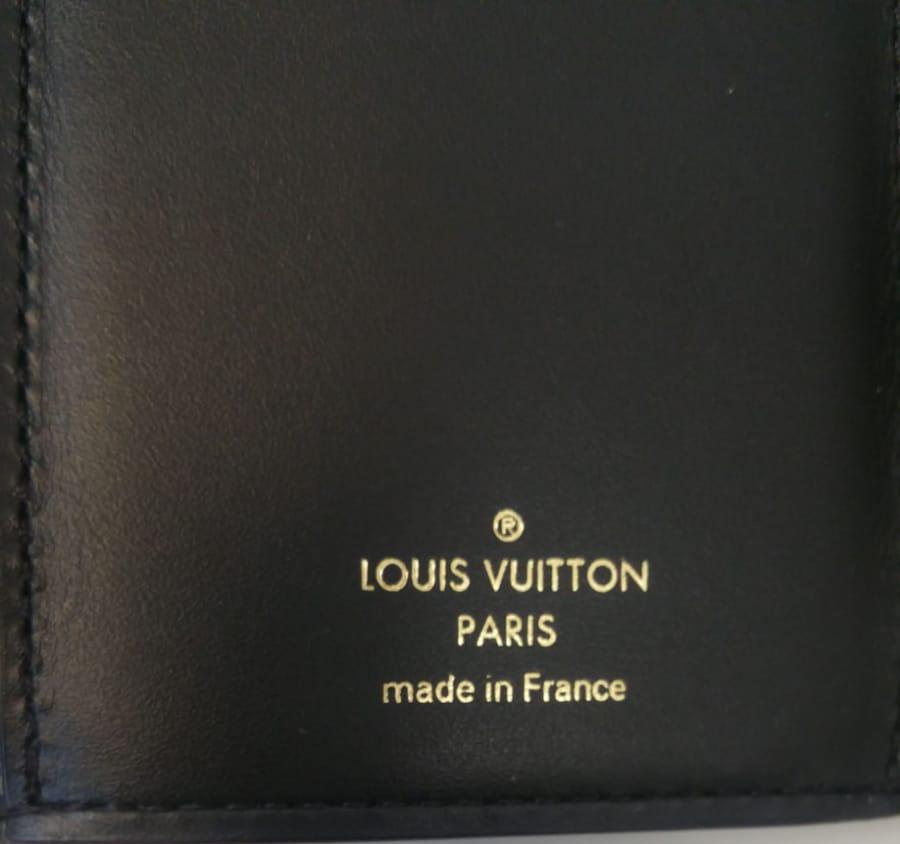 LOUIS VUITTON Monogram Portefeuille Flower Trifold Wallet Noir