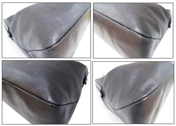 GUCCI Black Leather Horsebit Hobo Bag 115867