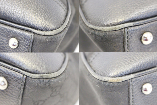 GUCCI Black GG Nylon Tote Shoulder Bag with Matching Wallet