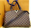 LOUIS VUITTON Kensington Bowling Damier Ebene Shoulder Handbag-US