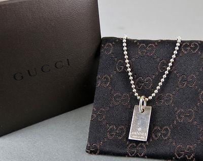 Gucci Sterling Silver 925 Mini Tag Ball Chain Bracelet w/Box - Final Call
