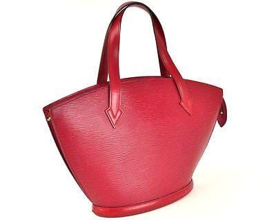 LOUIS VUITTON Red Epi Leather Saint-Jacques Purse Bag