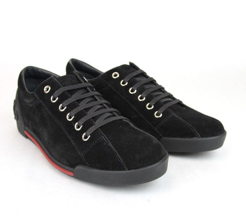 Gucci Sneakers - Gucci Women Black Sneakers Suede Trainer
