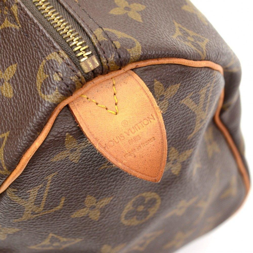 Louis Vuitton, Bags, Authentic Louis Vuitton Satchel Bag Speedy 3  Monogram Used Lv Handbag Vintage