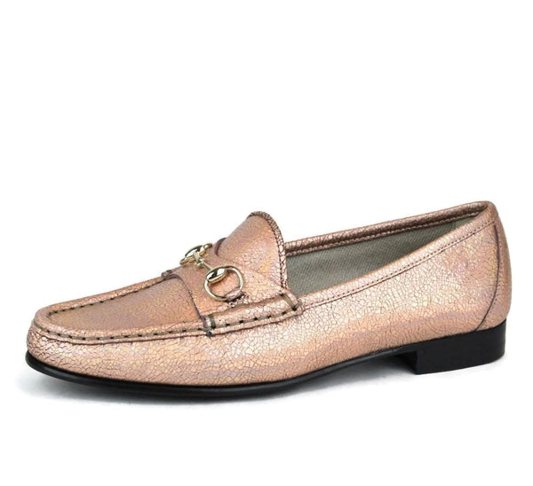 Gucci Shoes Salmon Crackled Leather For Women - side view