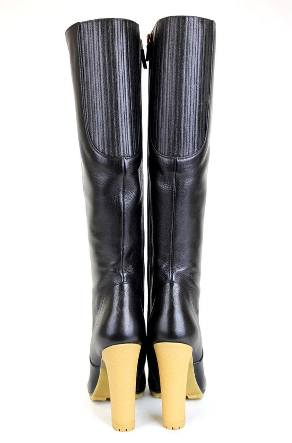 Gucci 323548 Leather Stivale Pelle Luxor Tall Knee Boot - gucci shoes backside