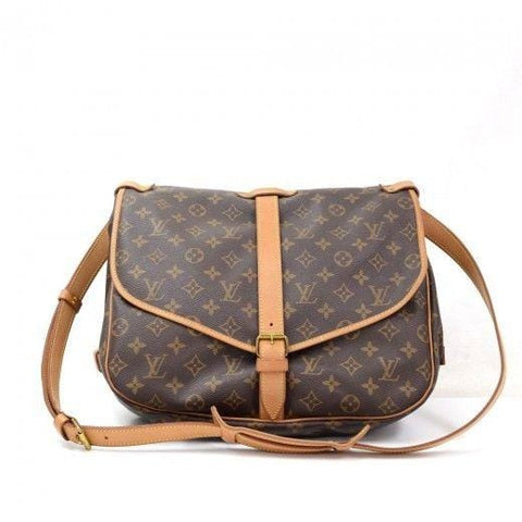 LOUIS VUITTON Saumur 35 Monogram Canvas Vintage Shoulder Bag